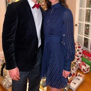 Aqua Navy Cocktail dress